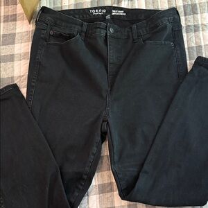 torrid Trio Fit Black High-Stretch Skinny Jeans- fits 16T-20T